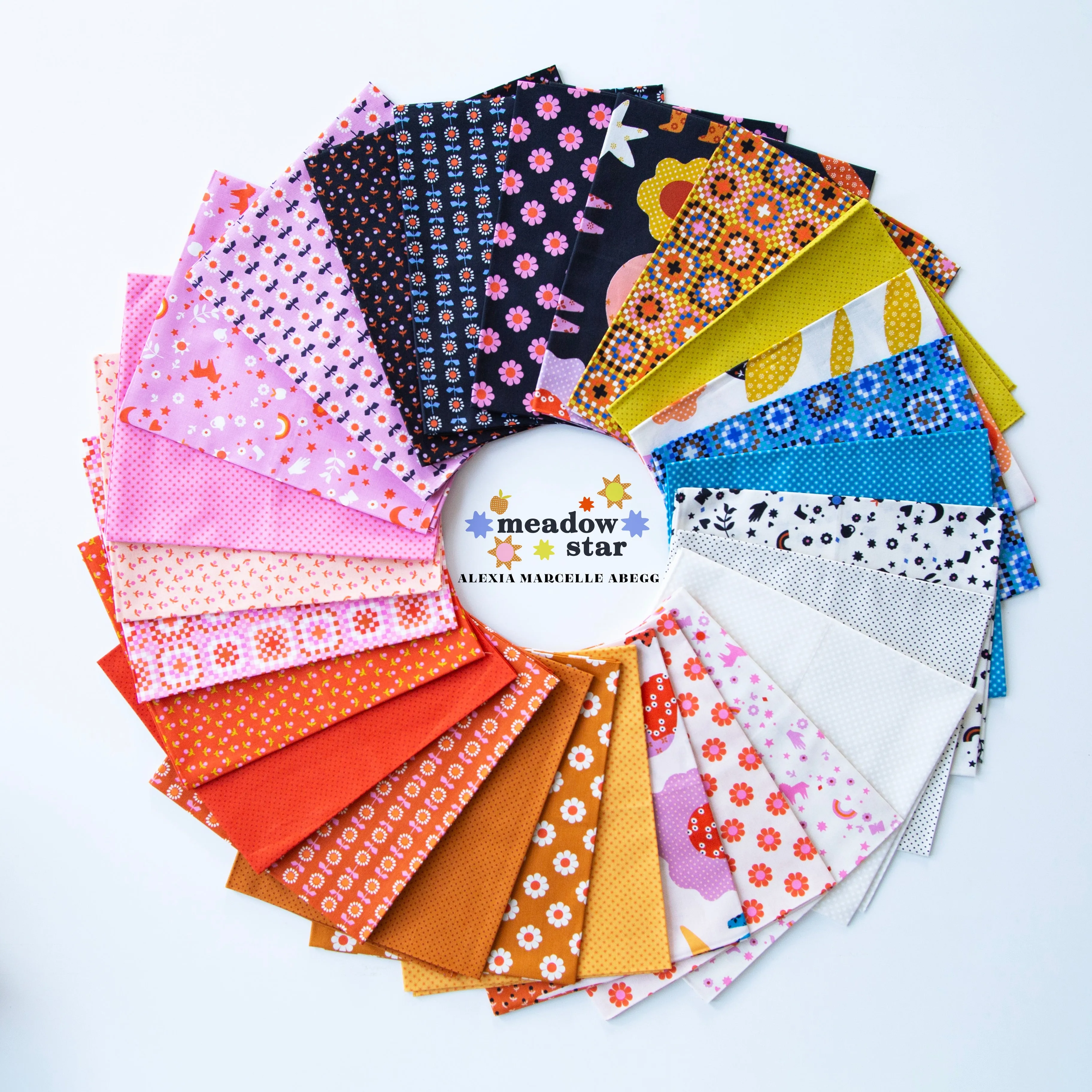 1/2 Yard -  Meadow Star Cantaloupe RS4104 13 by Alexia Abegg