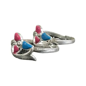 925 Sterling Silver Enamel Toe-rings - Design #04