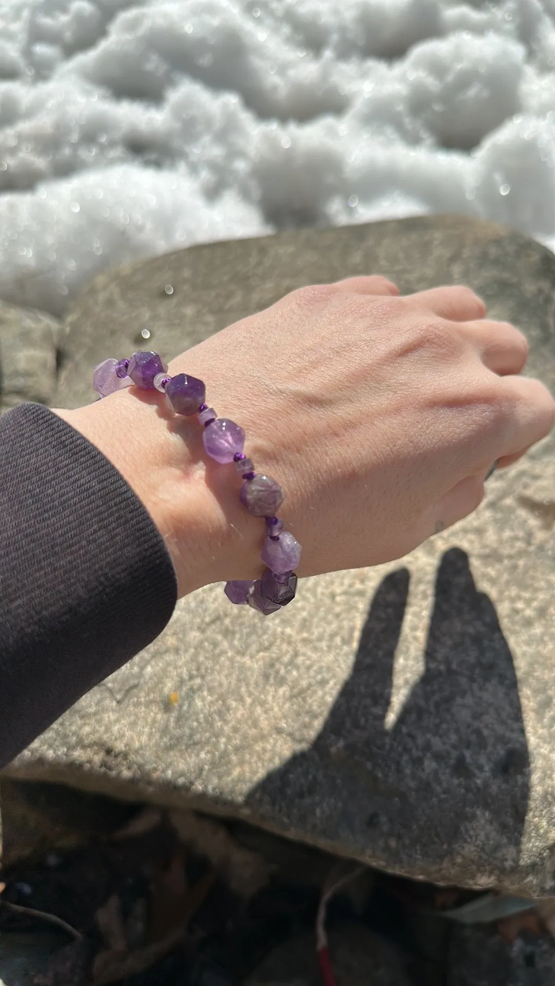Amethyst magnetic bracelet