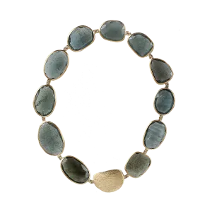 Aquamarine and Yellow Gold Necklace