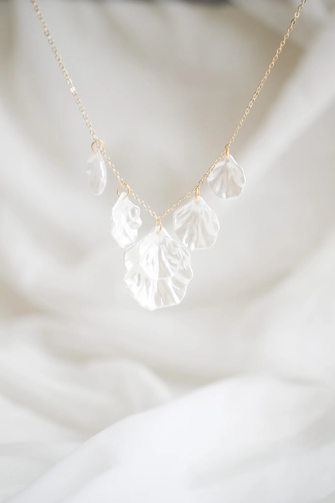 Aquamarine Necklace in Shell