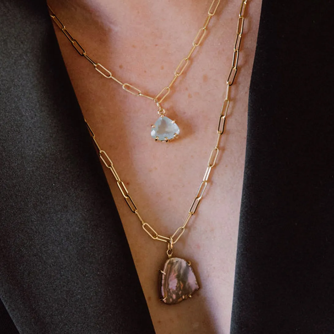 Aquamarine Pear Shaped Charm
