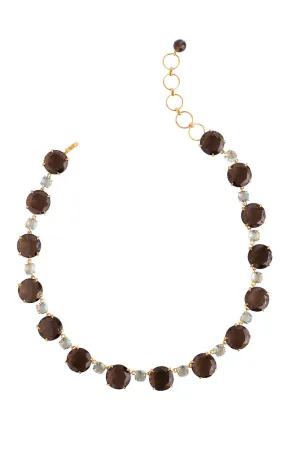 Aquamarine Smoky Quartz Necklace