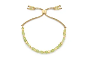 Bliss Gold Peridot Slider Bead Bracelet