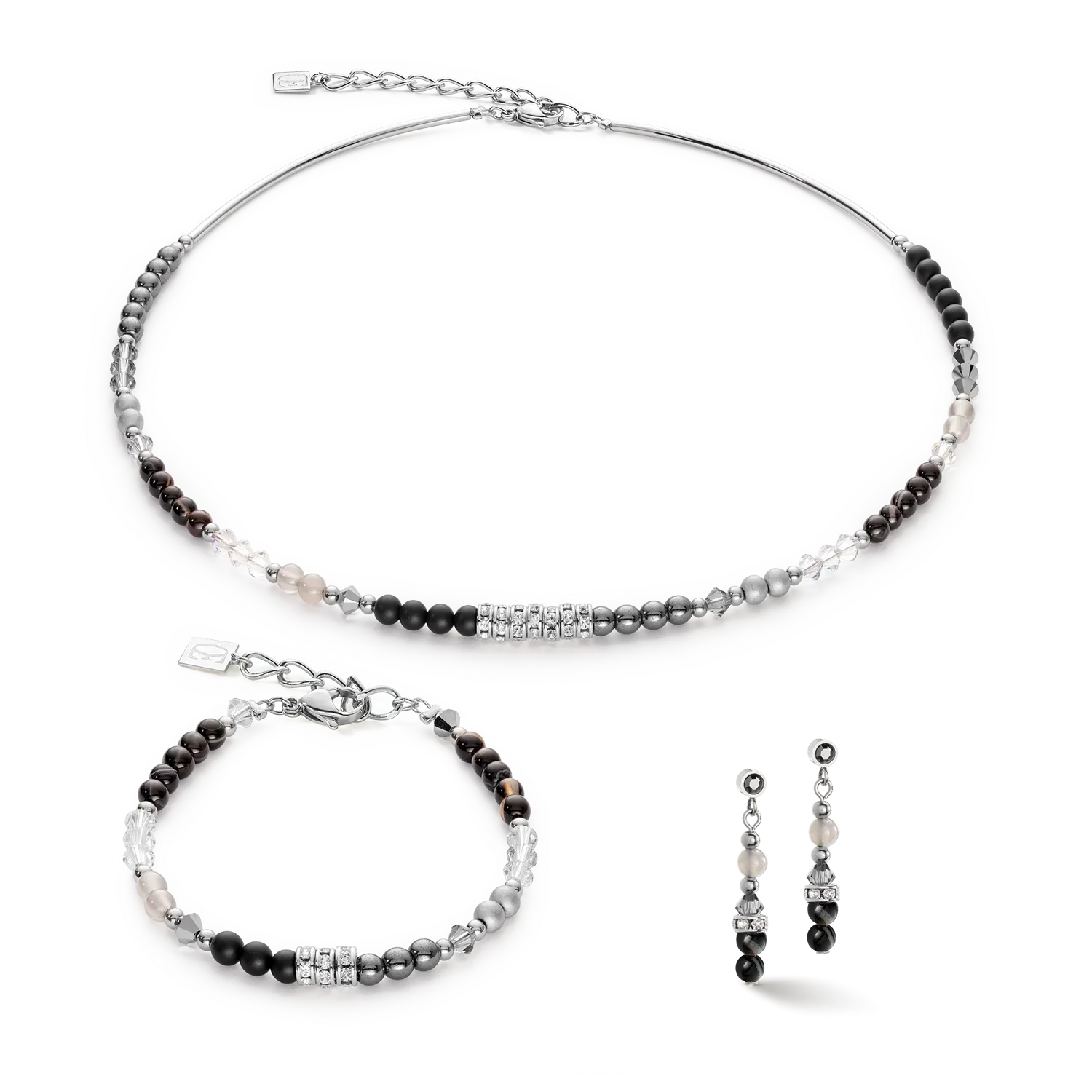 Coeur De Lion 6020N Princess Precious Necklace Black-Grey