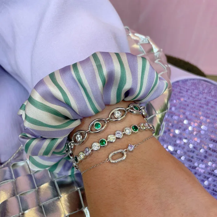 Dotty Popsicle Tennis Bracelet - Silver - AS22TRB11