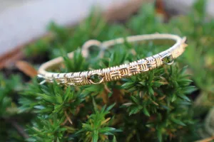 Go Tribe! Green Tourmaline Williamsburg Design Bangle Bracelet