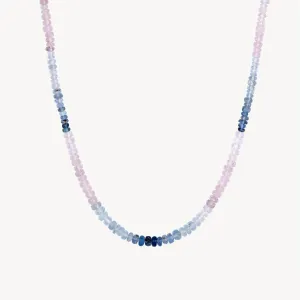 Graduated Aquamarine Beaded Necklace