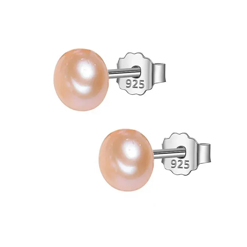 JC - Elegant Pearl Earrings: 925 sterling silver, perfect fine jewelry for women’s events