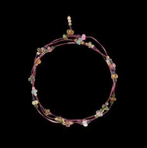 Loopy Duo Bracelets / Necklace - Pink Tourmaline