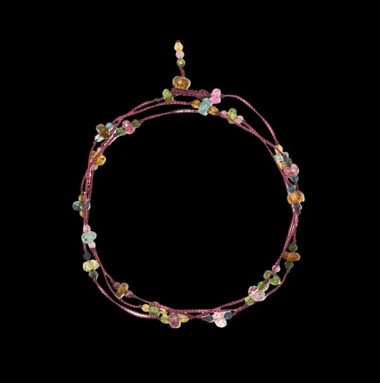 Loopy Duo Bracelets / Necklace - Pink Tourmaline