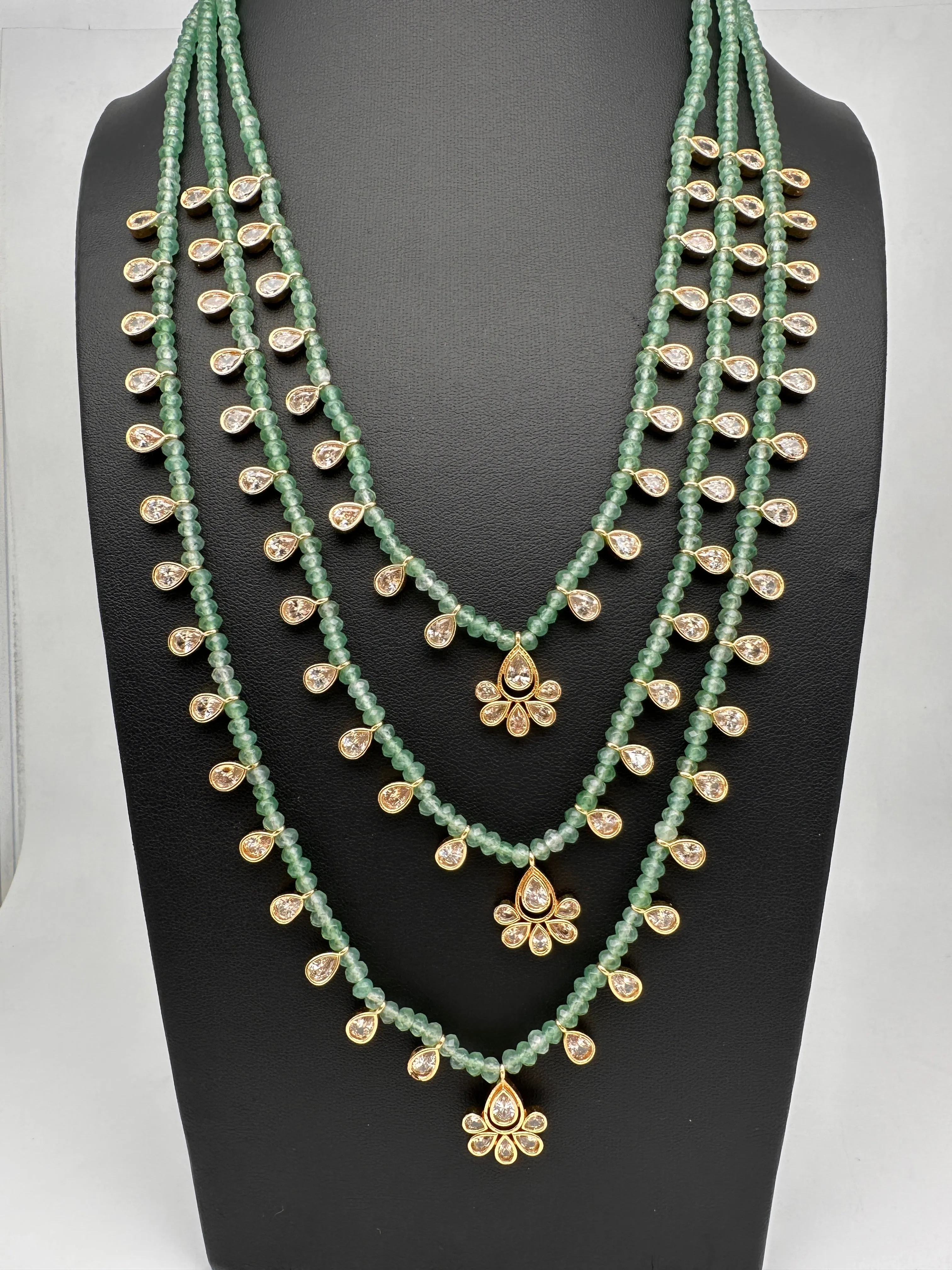 Multi layer Onyx Beads Teen Lada Necklace