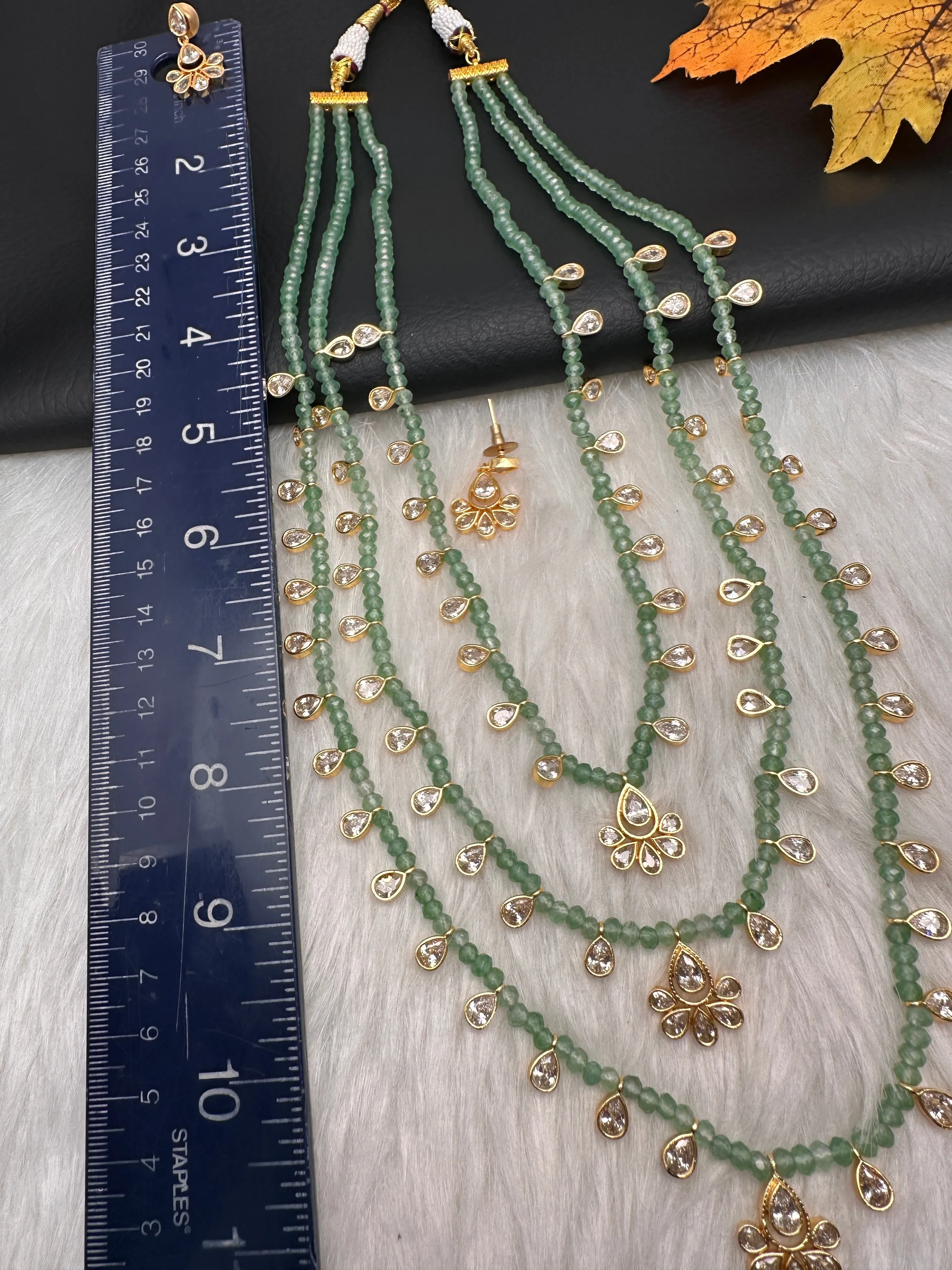 Multi layer Onyx Beads Teen Lada Necklace