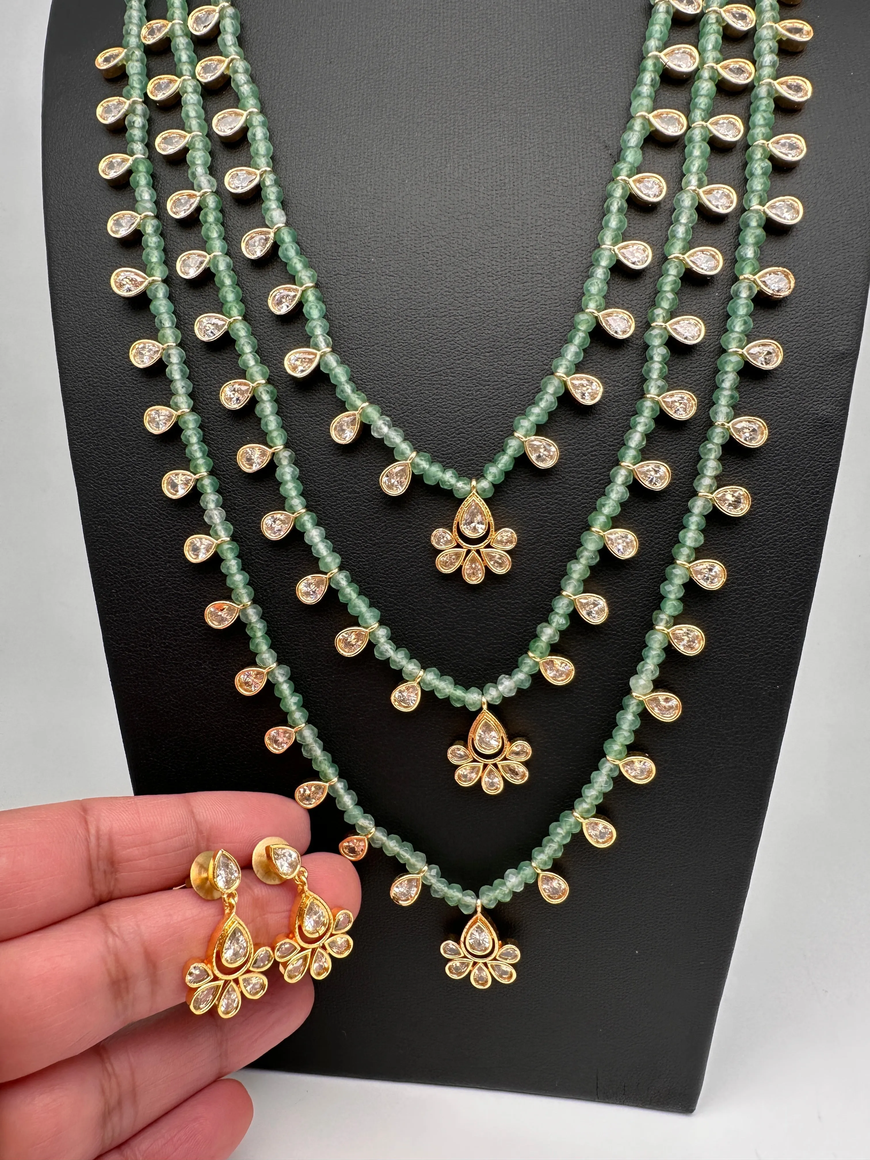 Multi layer Onyx Beads Teen Lada Necklace