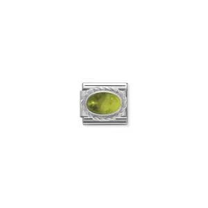 Nomination Classic August Birthstone Link - Silver/Peridot ~ 030510/05