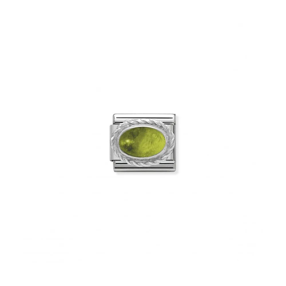 Nomination Classic August Birthstone Link - Silver/Peridot ~ 030510/05