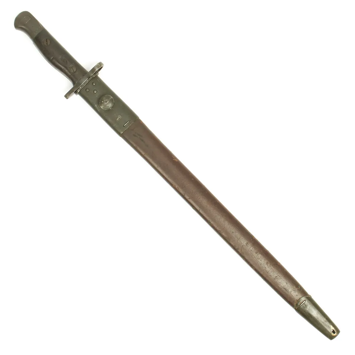 Original Australian Lithgow P1907 SMLE Bayonet No.1 Mk.I Dated 1921 with 1943 Mangrovite Scabbard