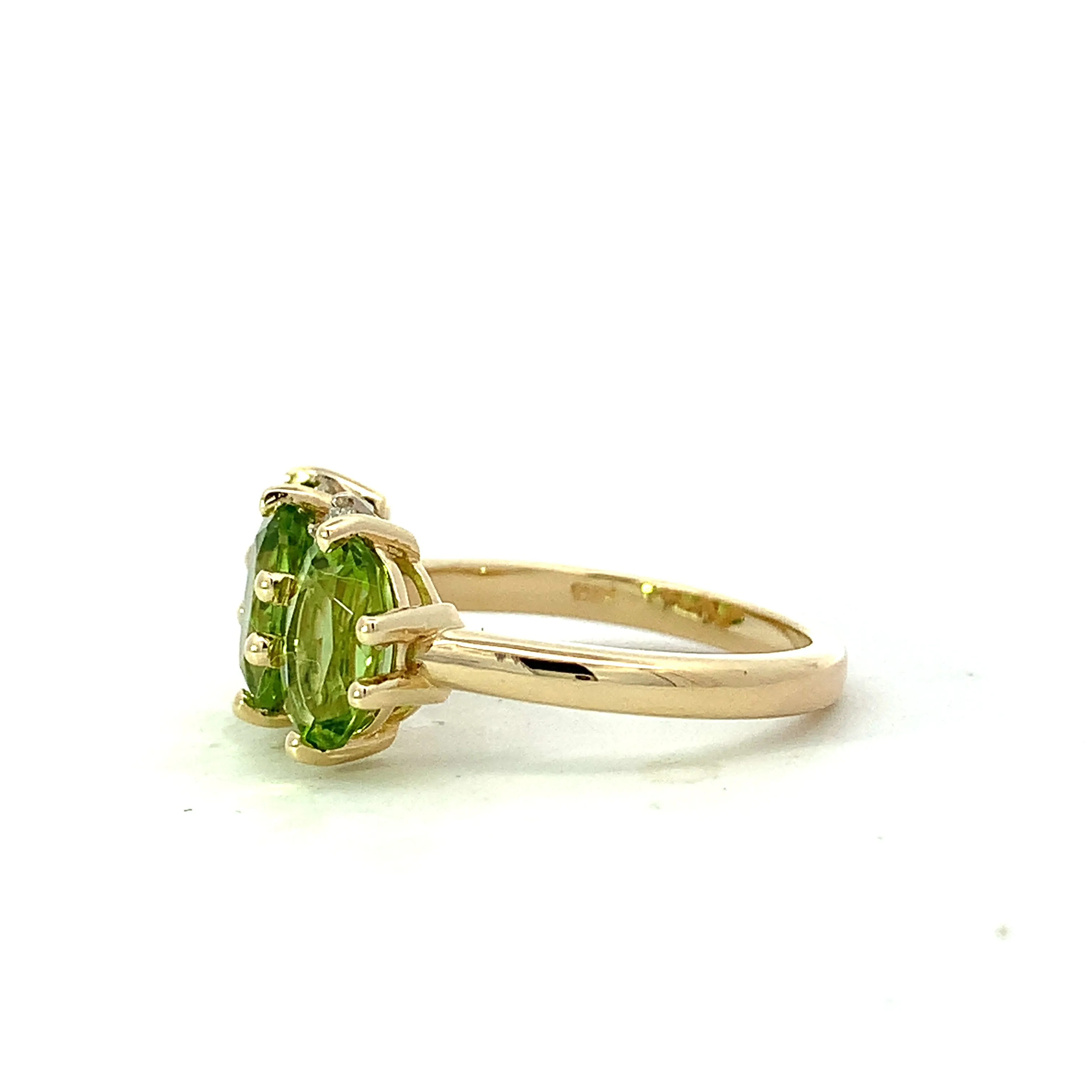 Peridot Trio Diamond Ring
