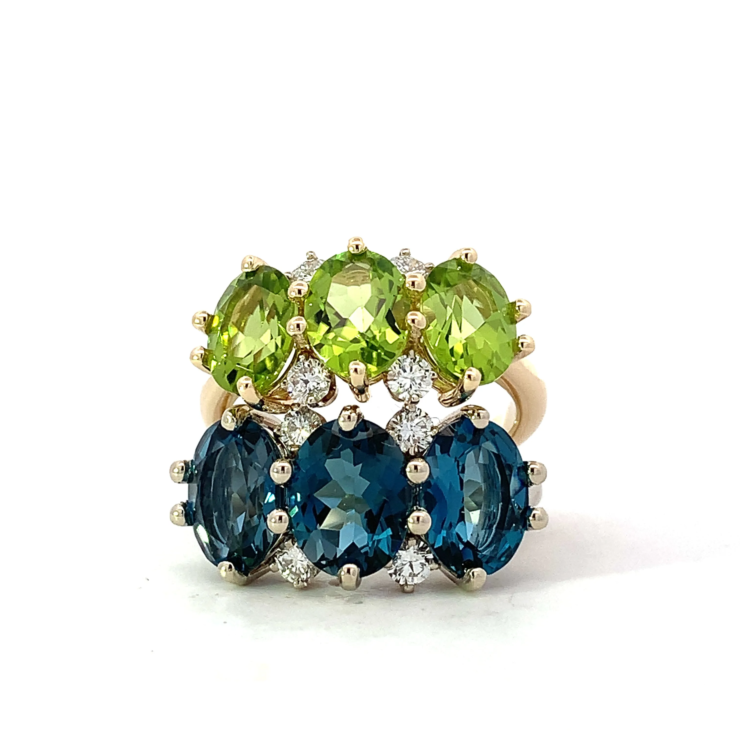 Peridot Trio Diamond Ring