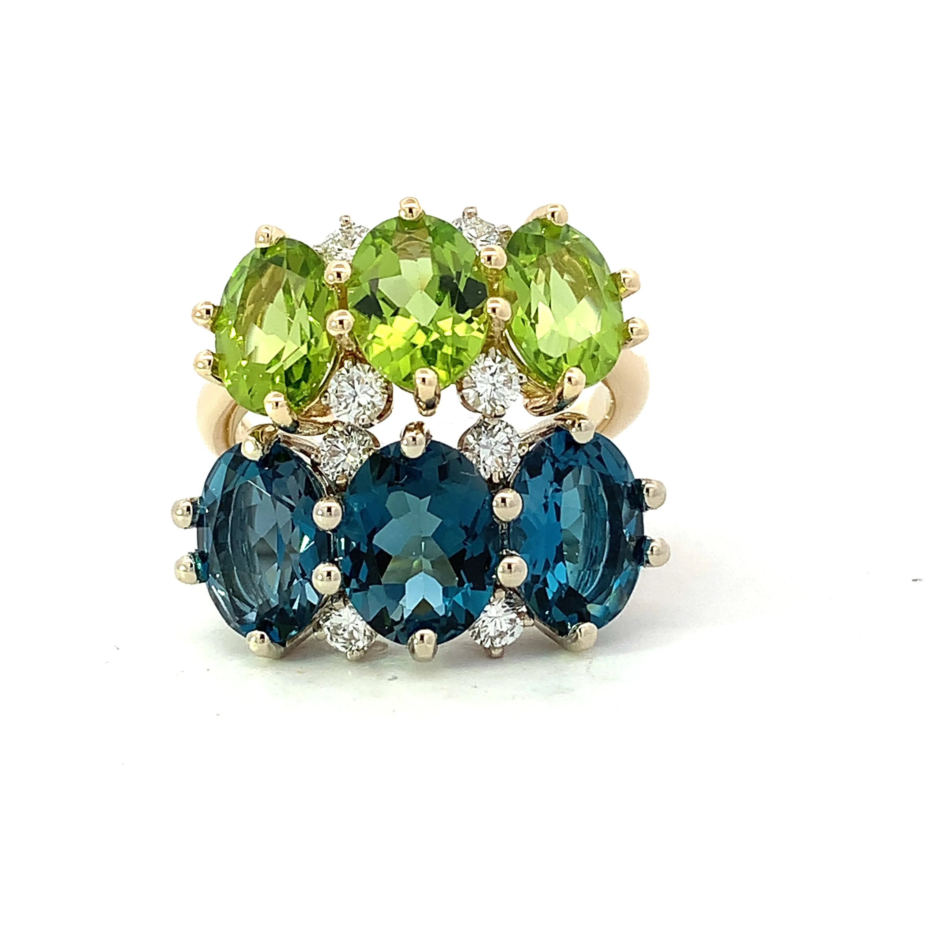 Peridot Trio Diamond Ring