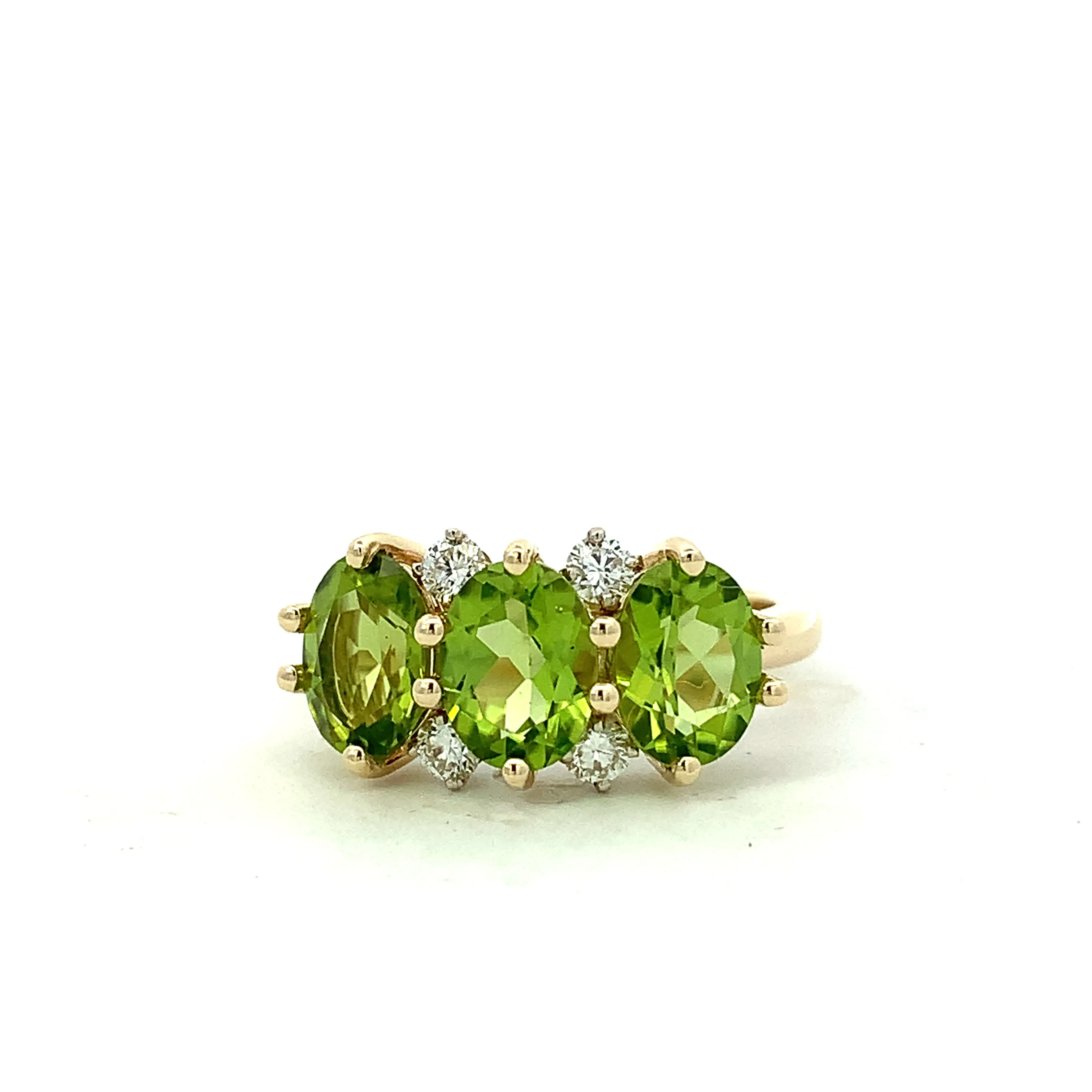Peridot Trio Diamond Ring