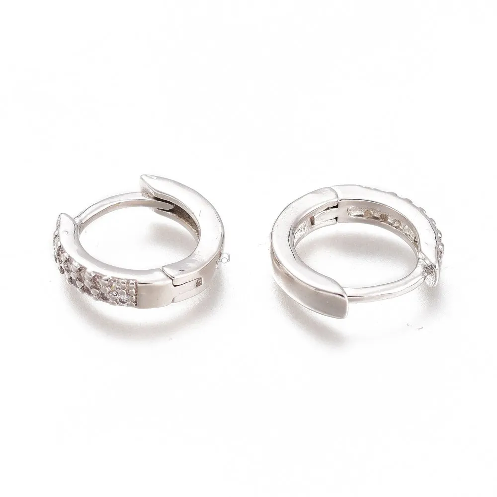 Platinum Mini huggie hoops