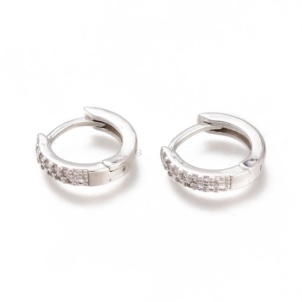Platinum Mini huggie hoops
