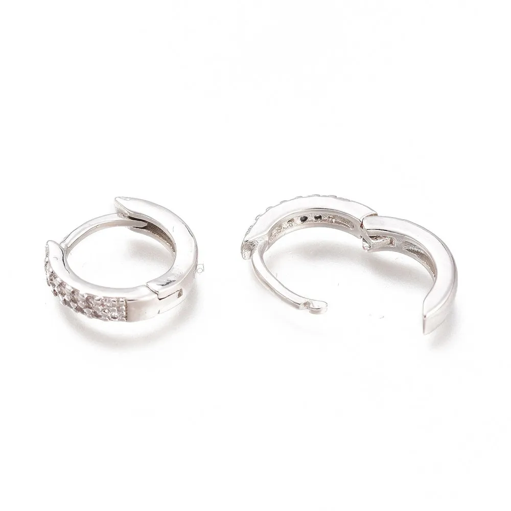 Platinum Mini huggie hoops