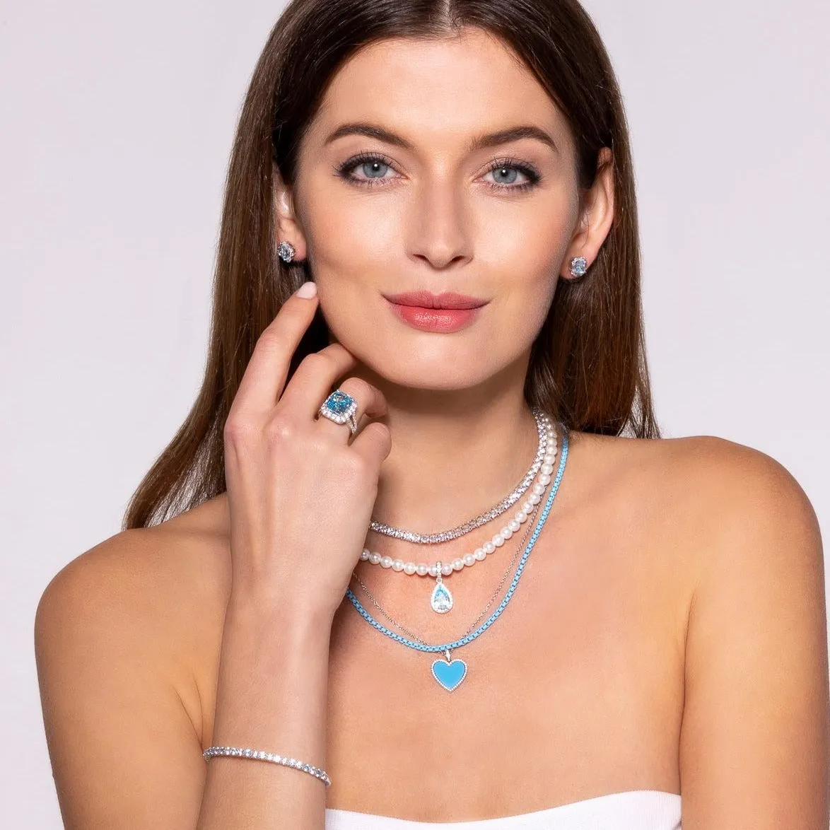 Princess Di Pearl Necklace in Argyle Pink
