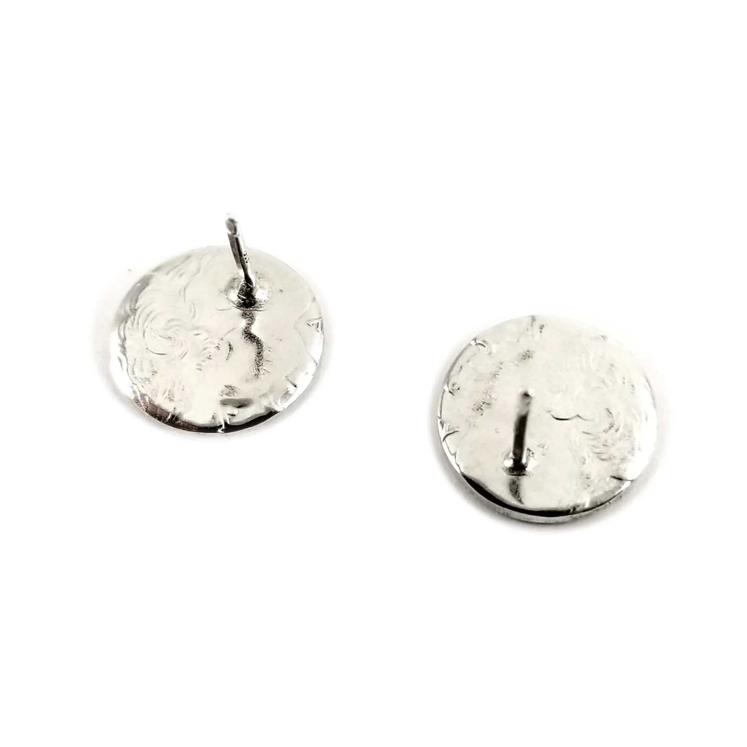Silver Great Smoky Mountains National Park Quarter Punch Out Stud Earrings