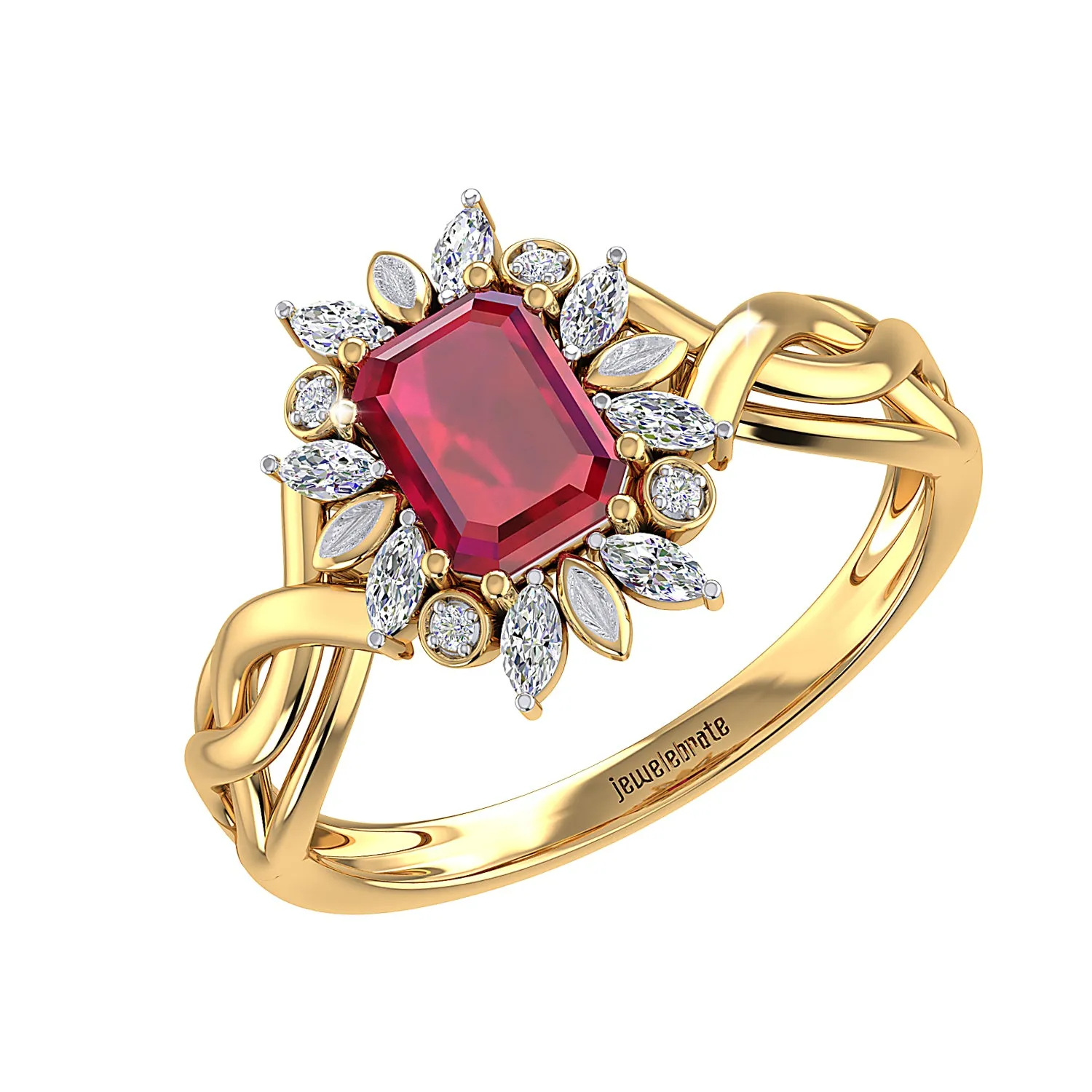 THE ENTWINED RUBY RING