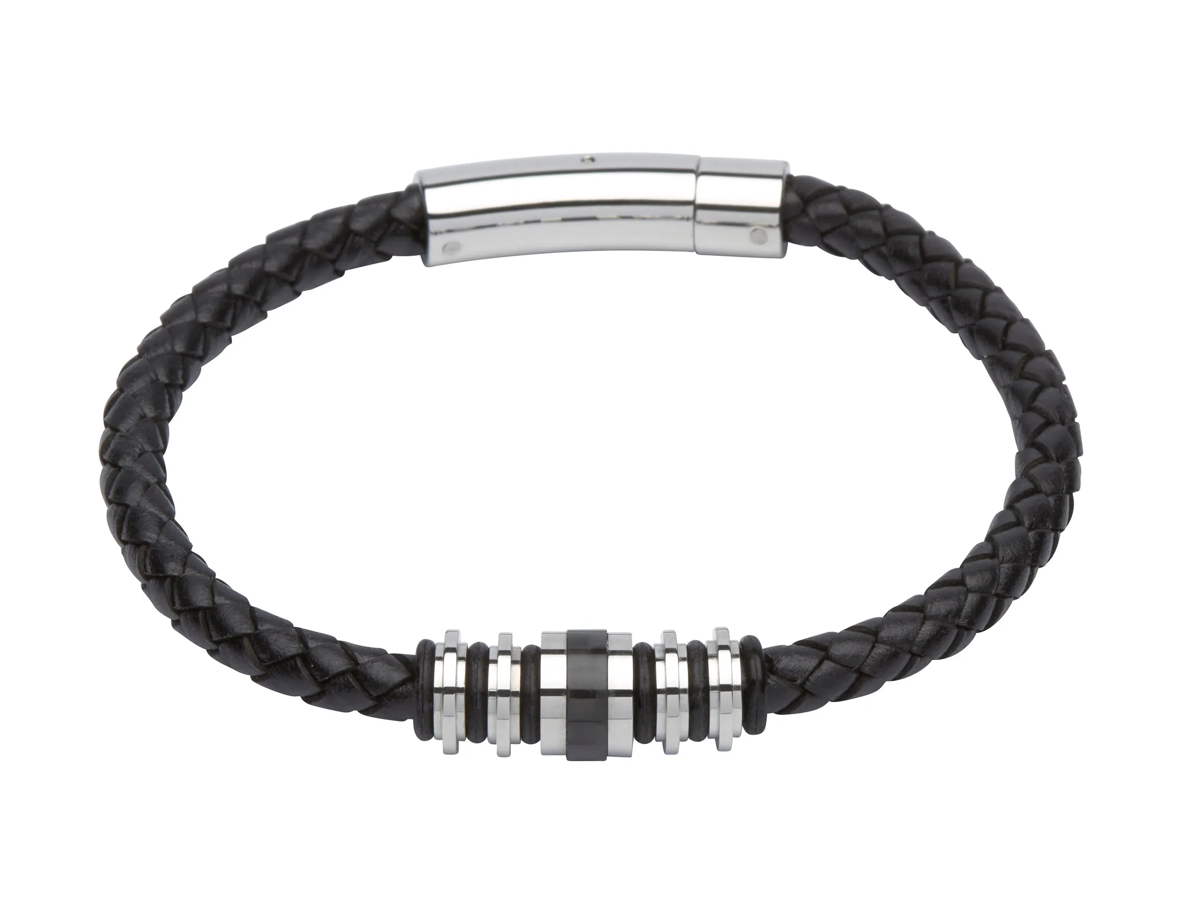 Unique & Co Black Leather Bracelet B279BL