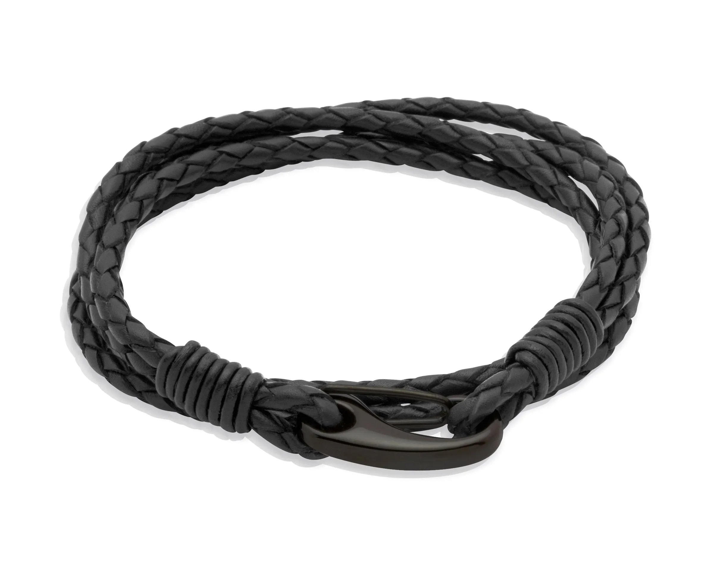 Unique & Co Black Leather Bracelet B87BL