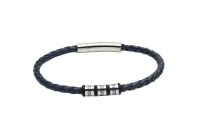 Unique & Co Blue Leather Bracelet B375BLUE