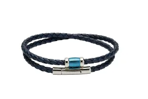 Unique & Co Blue Leather Bracelet B379BLUE