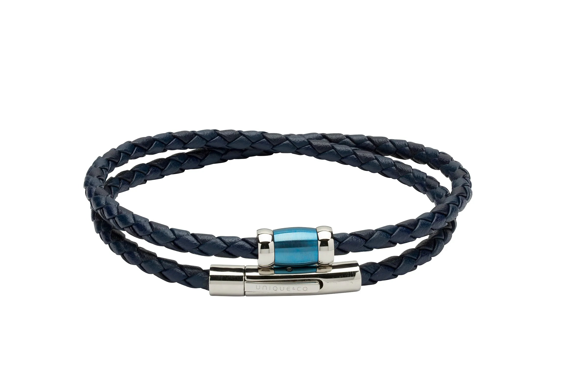 Unique & Co Blue Leather Bracelet B379BLUE