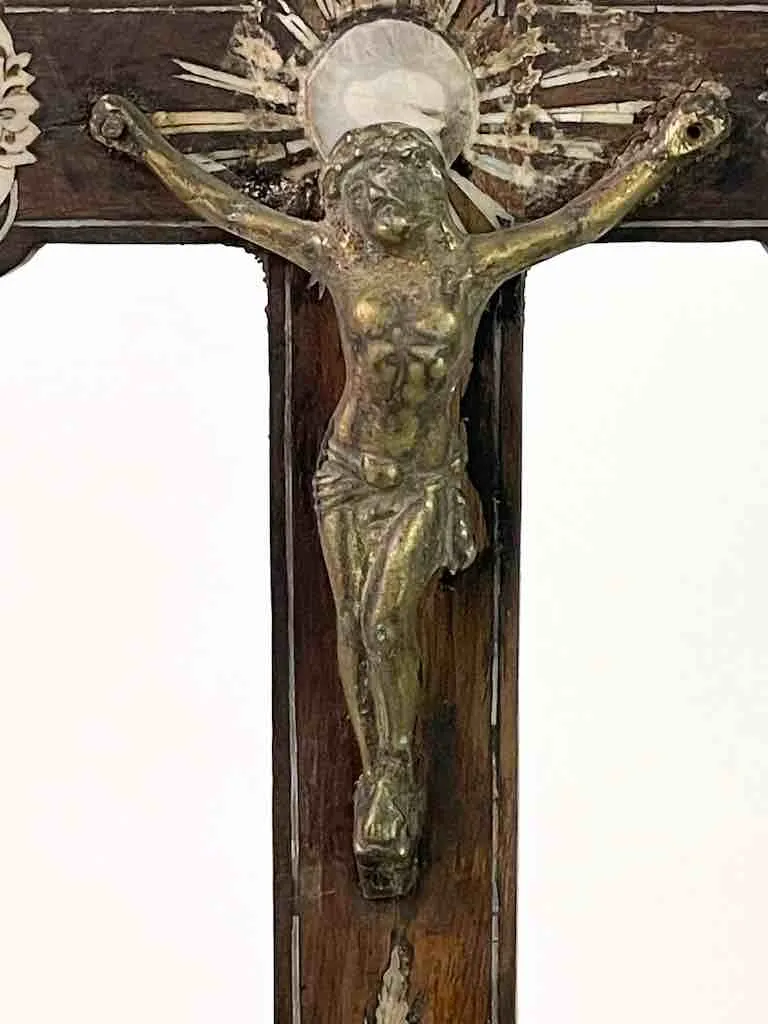 Unique Antique French-Vietnamese Catholic Crucifix